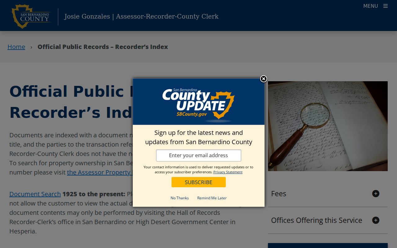 Adelanto residents directory San Bernardino County official records