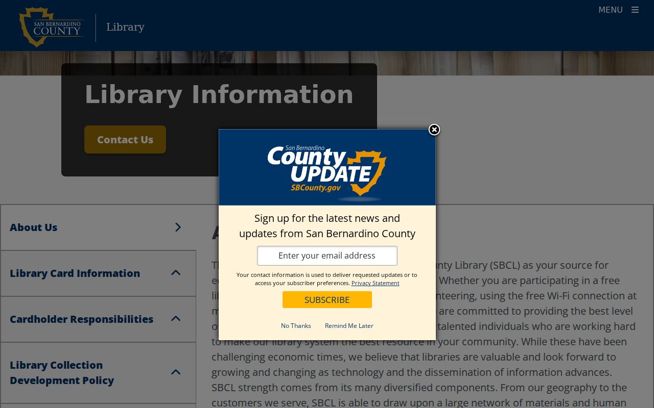 Adelanto city directory County Library research information