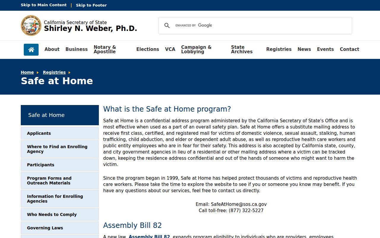 Adelanto neighbors Safe at Home address confidentiality program