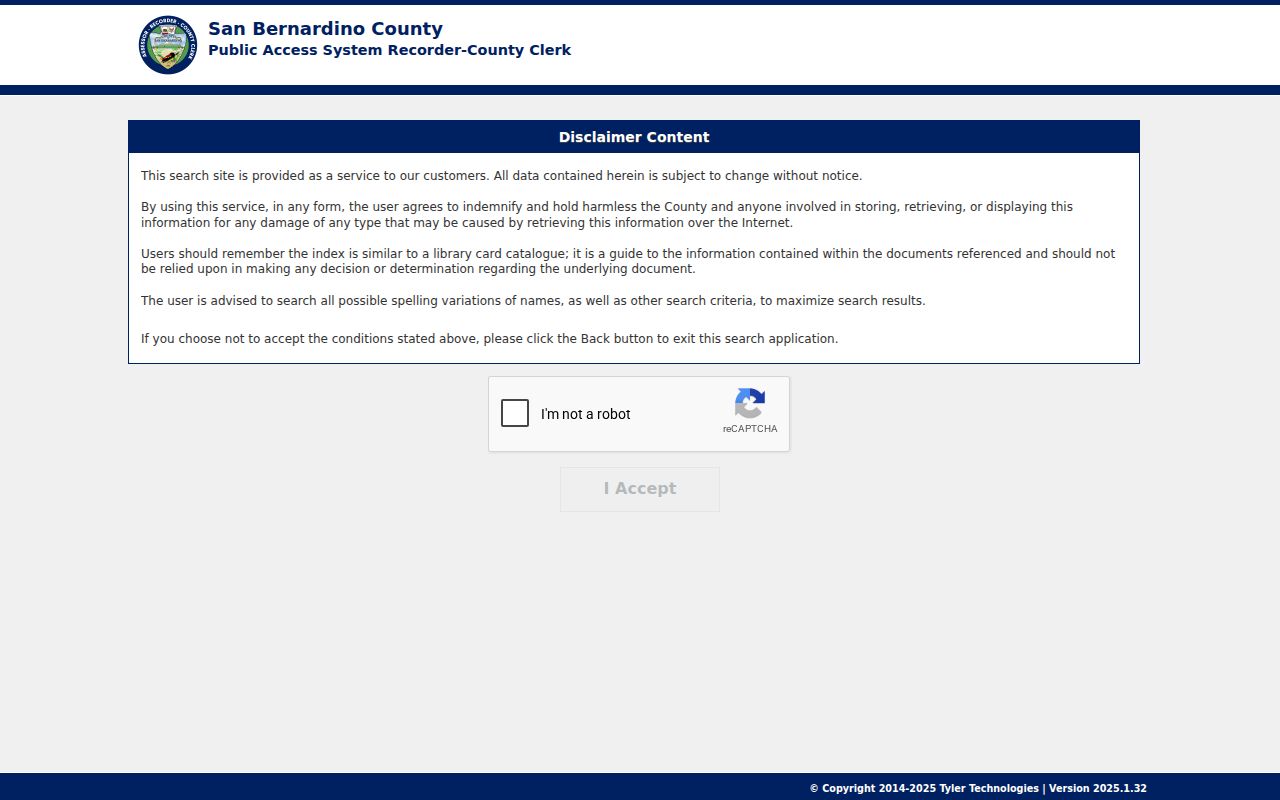 Adelanto previous residents Recorder public access index